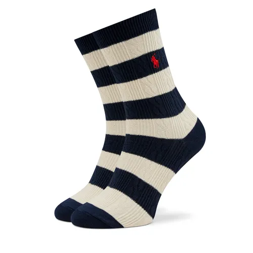 Hohe Damensocken Polo Ralph Lauren Rugby Cable 455942322002 Navy