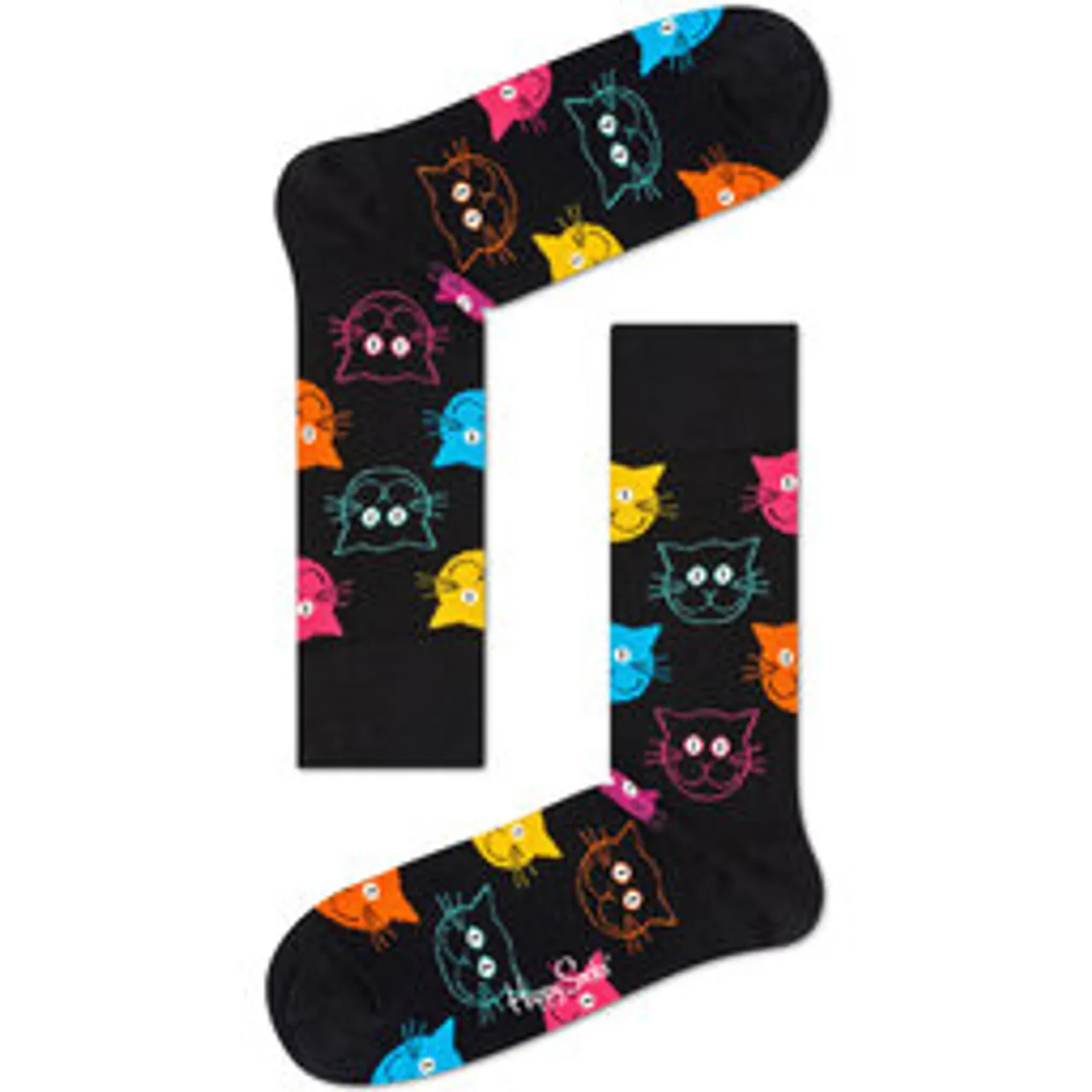 Hohe Unisex-Socken Happy Socks MJA01-9050 Schwarz