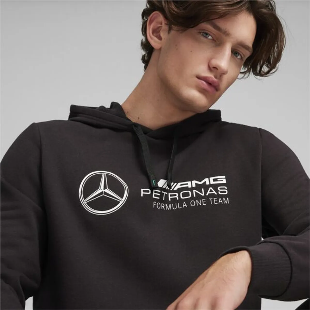 Hoodie PUMA "Mercedes-AMG Petronas Motorsport ESS Herren" Gr. XS, schwarz (black) Herren Sweatshirts