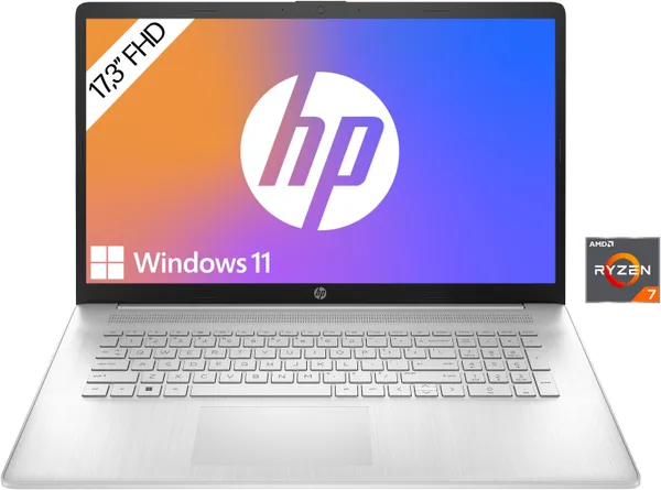 HP Notebook "17-cp0271ng" Notebooks Gr. 16 GB RAM 512 GB SSD, silberfarben (natursilber) 17" Notebook Bestseller