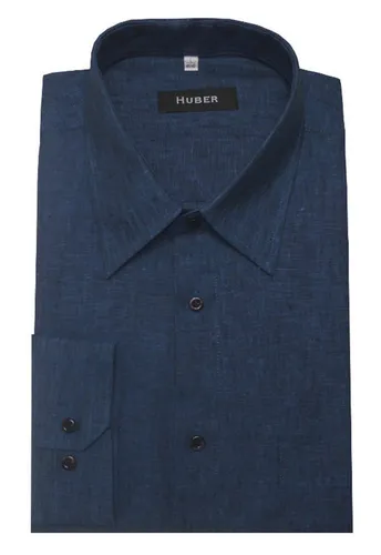 Huber Hemden Leinenhemd HU-0058 Kentkragen 100% Leinen Nachhaltige Naturfaser Regular Fit Made in EU