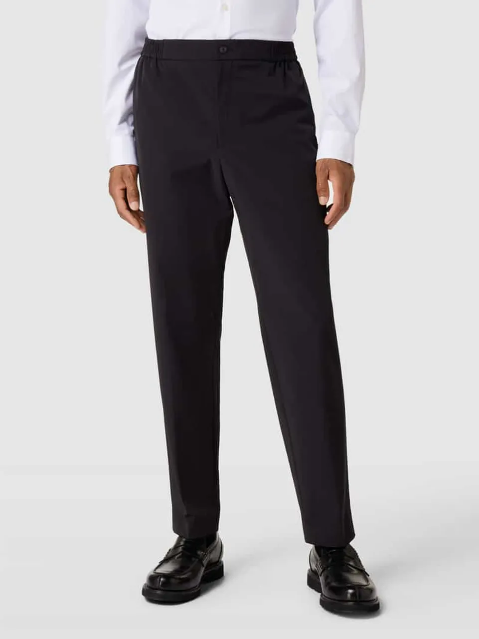 HUGO Anzughose mit feinem Webmuster Modell 'Gos' in Black