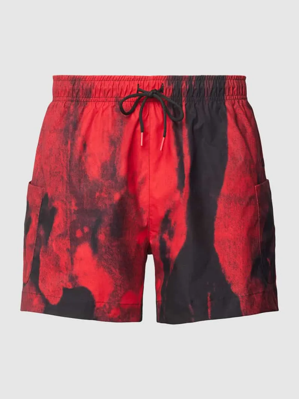 HUGO Badehose mit Label-Detail Modell 'MYST' in Rot
