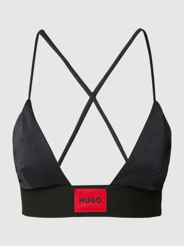 HUGO Bikini-Oberteil mit gekreuzten Spaghettiträgern Modell 'HANA' in Black