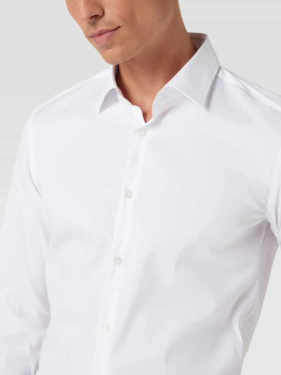HUGO Business-Hemd mit Kentkragen Modell 'KENNO' in Weiss