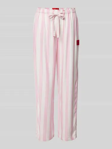 HUGO CLASSIFICATION Pyjama-Hose aus Viskose mit Streifenmuster in Rosa