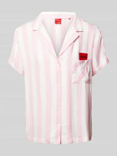 HUGO CLASSIFICATION Pyjama-Oberteil mit Streifenmuster Modell 'TRUE' in Rosa