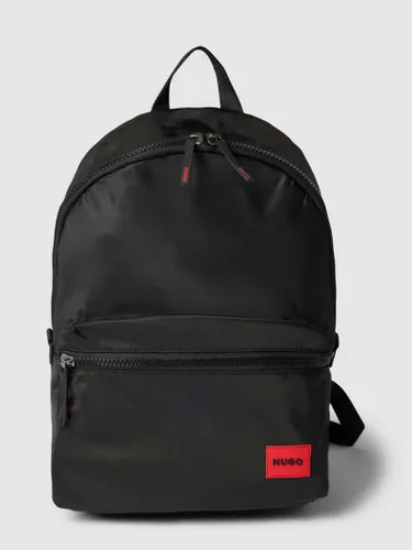 HUGO CLASSIFICATION Rucksack mit Label-Detail Modell 'Erik' in Black, Größe One Size