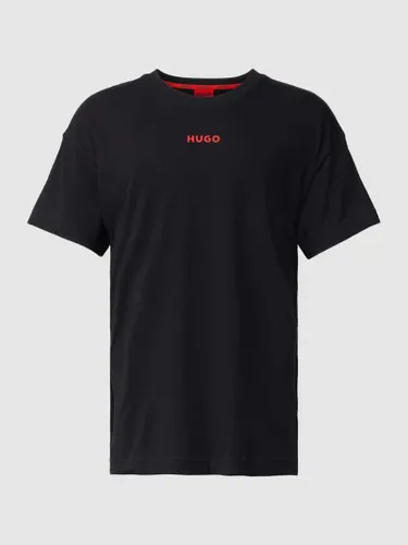 HUGO CLASSIFICATION T-Shirt mit Label-Print Modell 'Linked' in Black