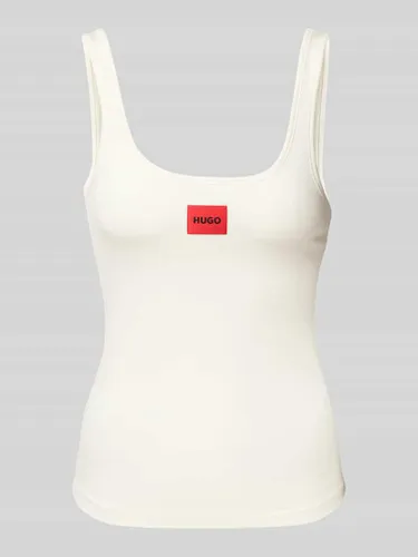HUGO CLASSIFICATION Tanktop mit Label-Patch Modell 'Red Label' in Offwhite