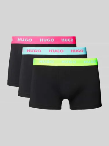 HUGO CLASSIFICATION Trunks mit elastischem Logo-Bund im 3er-Pack in Black