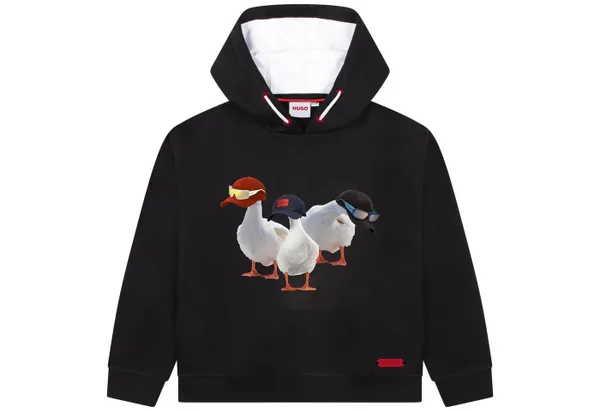HUGO Kapuzenpullover HUGO Kids Hoodie Kapuzensweatshirt mit Vogelmotiv Größen