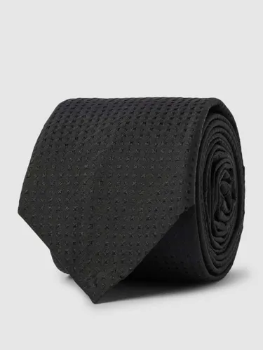 HUGO Krawatte aus Seide mit Allover-Muster in Black