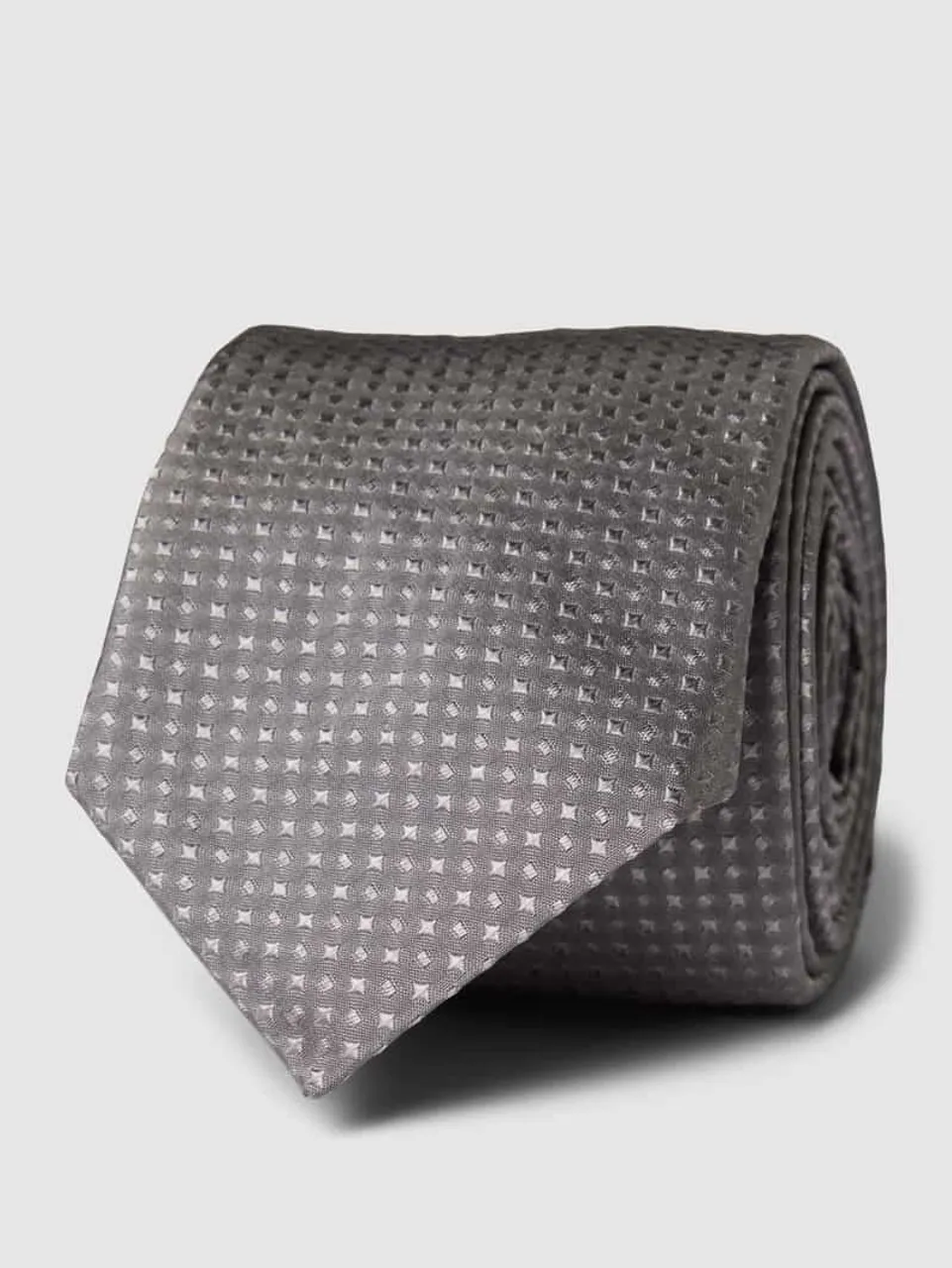HUGO Krawatte aus Seide mit Allover-Muster in Hellgrau