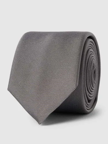 HUGO Krawatte aus Seide mit Streifenmuster in Hellgrau