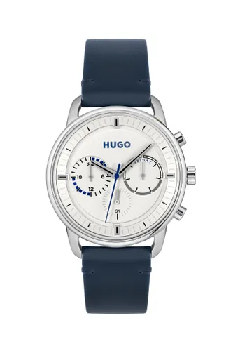 HUGO Multi Zifferblatt Quarz Uhr für Herren mit Blaues