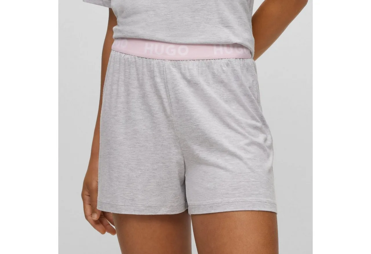 HUGO Pyjamashorts Unite Shorts mit sichtbarem Bund mit Marken-Logos