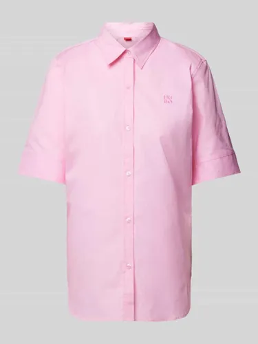 HUGO Regular Fit Hemdbluse mit 1/2-Arm in Rosa