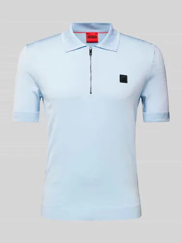 HUGO Regular Fit Poloshirt mit Label-Patch Modell 'Sayfong' in Sky