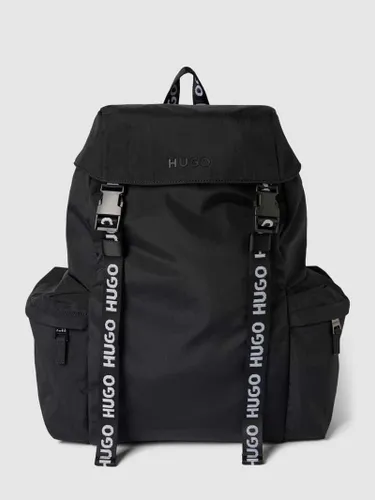 HUGO Rucksack mit Label-Details Modell 'Luka' in Black, Größe One Size