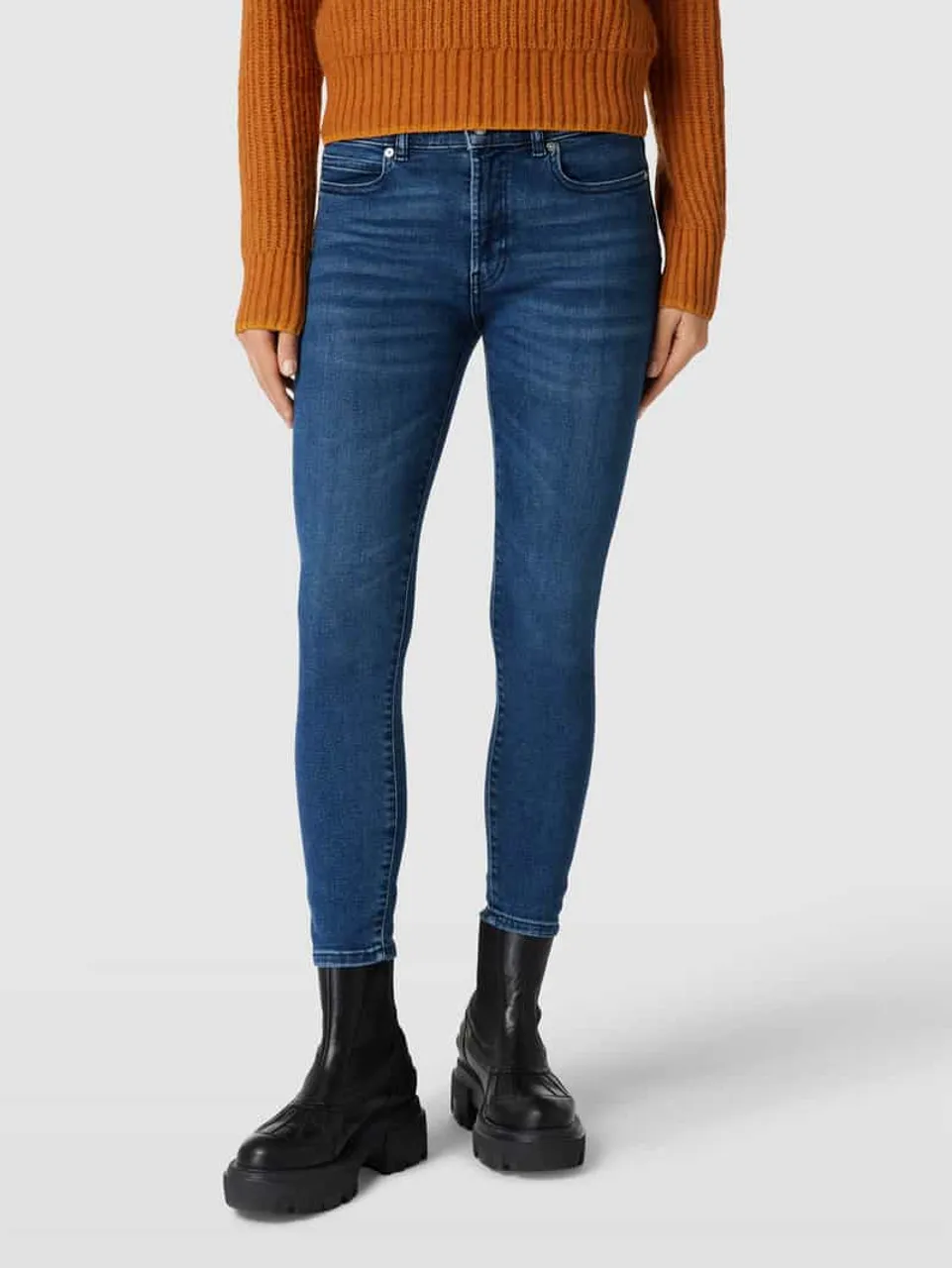 HUGO Slim Fit Jeans im 5-Pocket-Design Modell '932' in Blau