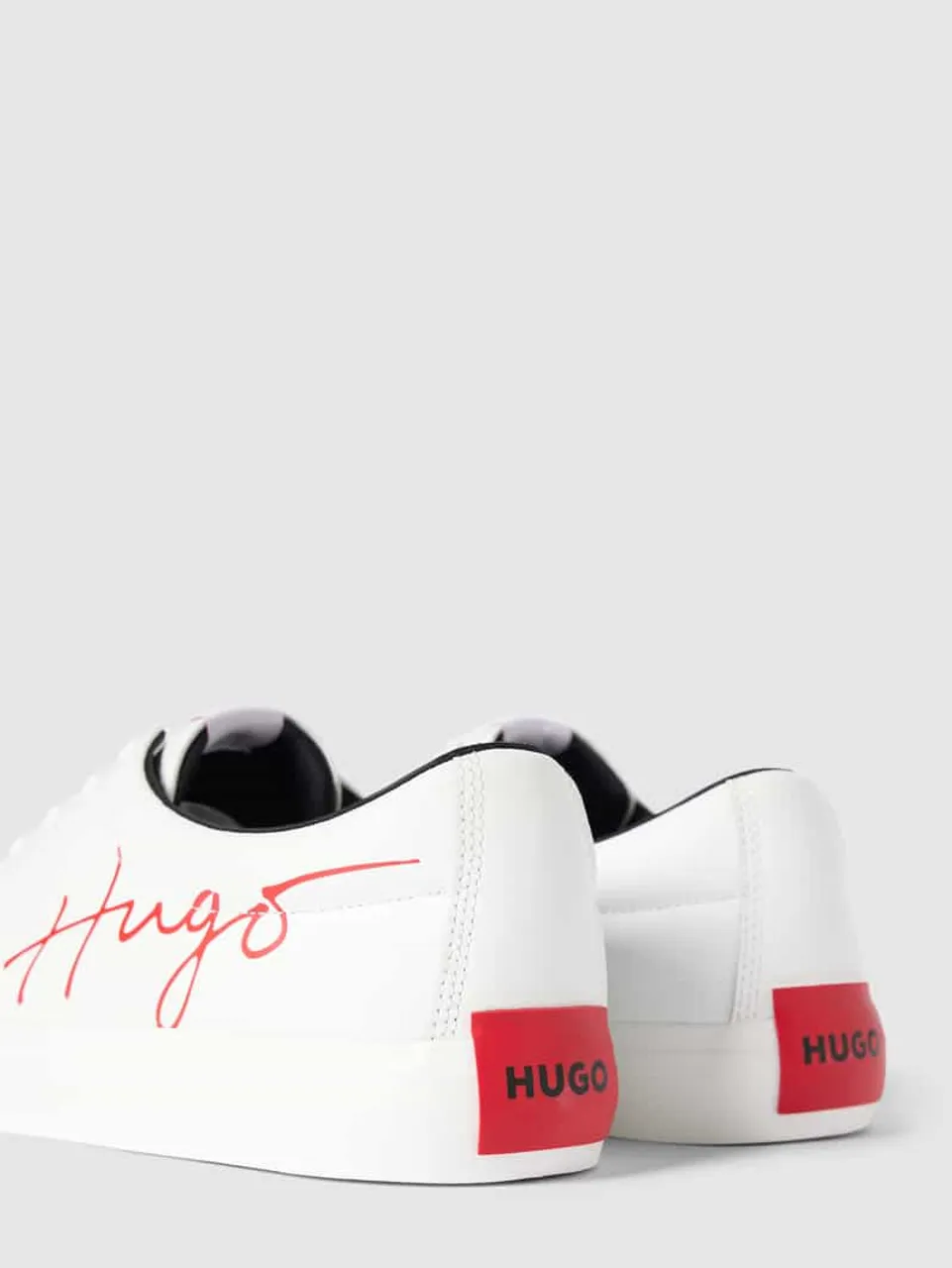 HUGO Sneaker mit Label-Print Modell 'Dyer' in Weiss