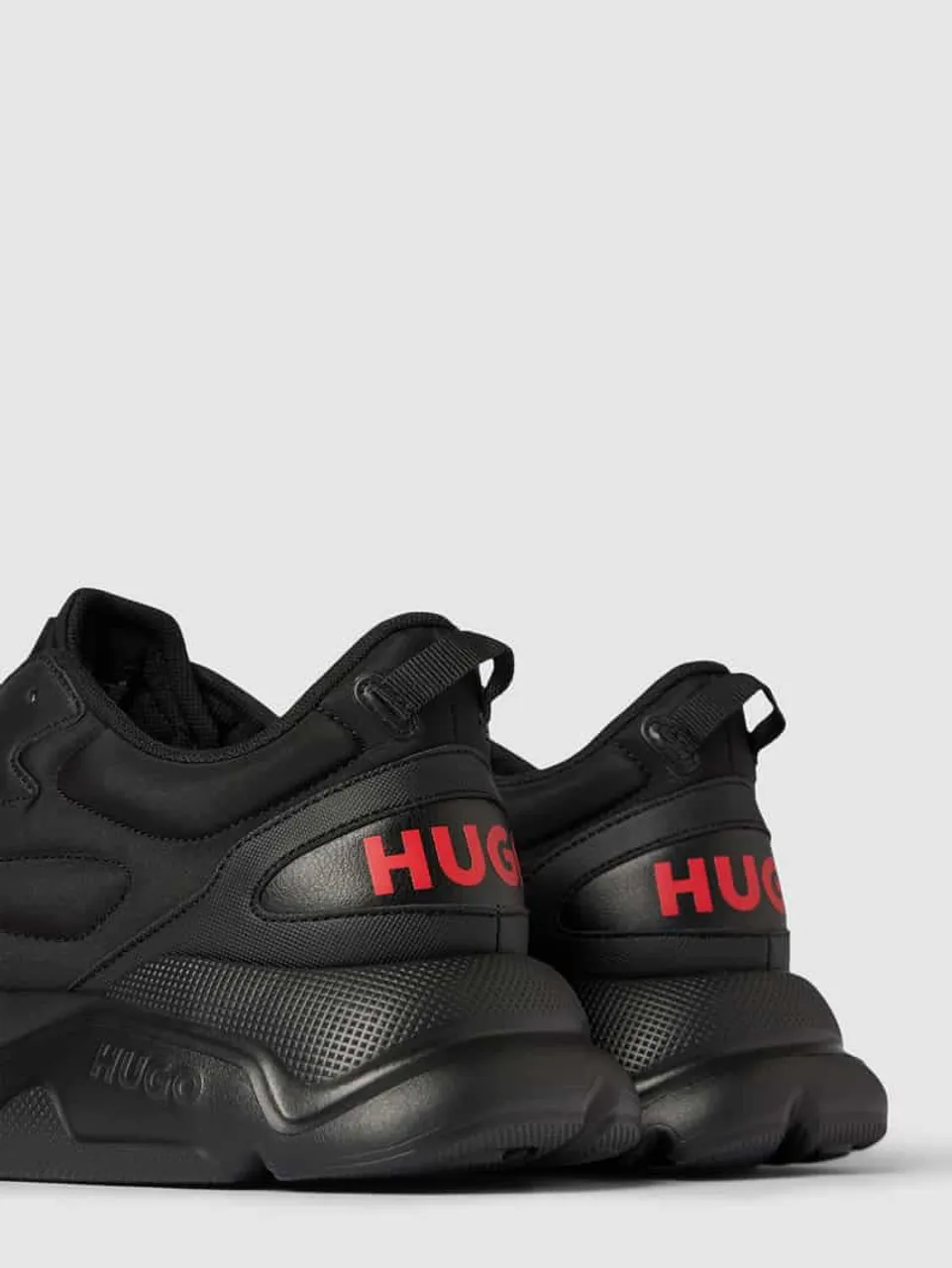 HUGO Sneaker mit Label-Print Modell 'Leon' in Black