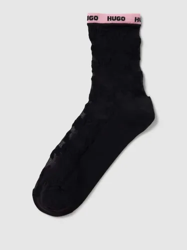 HUGO Socken mit Label-Detail in Black