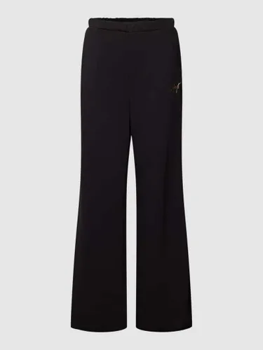 HUGO Sweatpants mit Label-Applikation Modell 'Nasuede' in Black