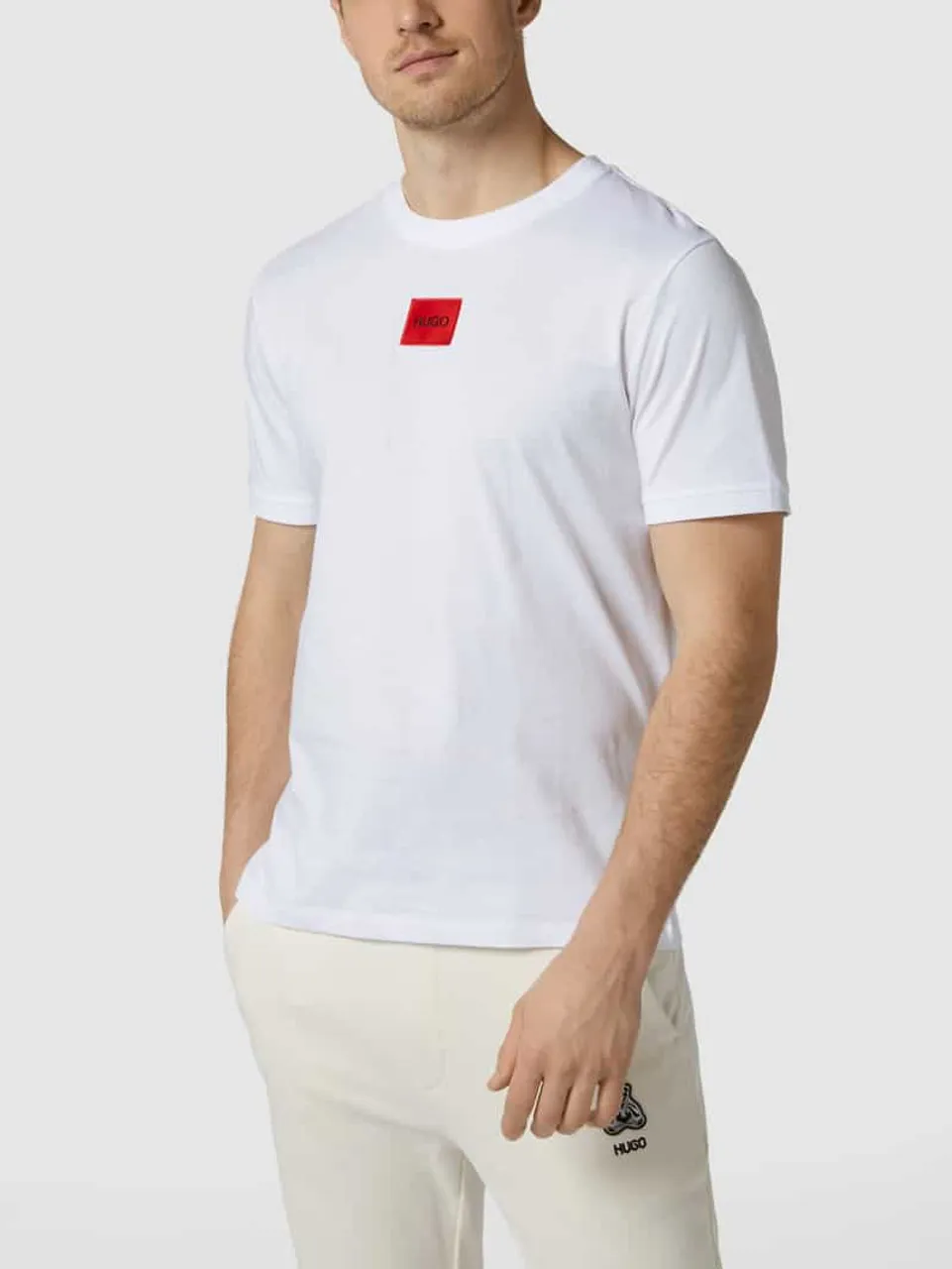 HUGO T-Shirt aus Baumwolle Modell 'Diragolino212' in Weiss