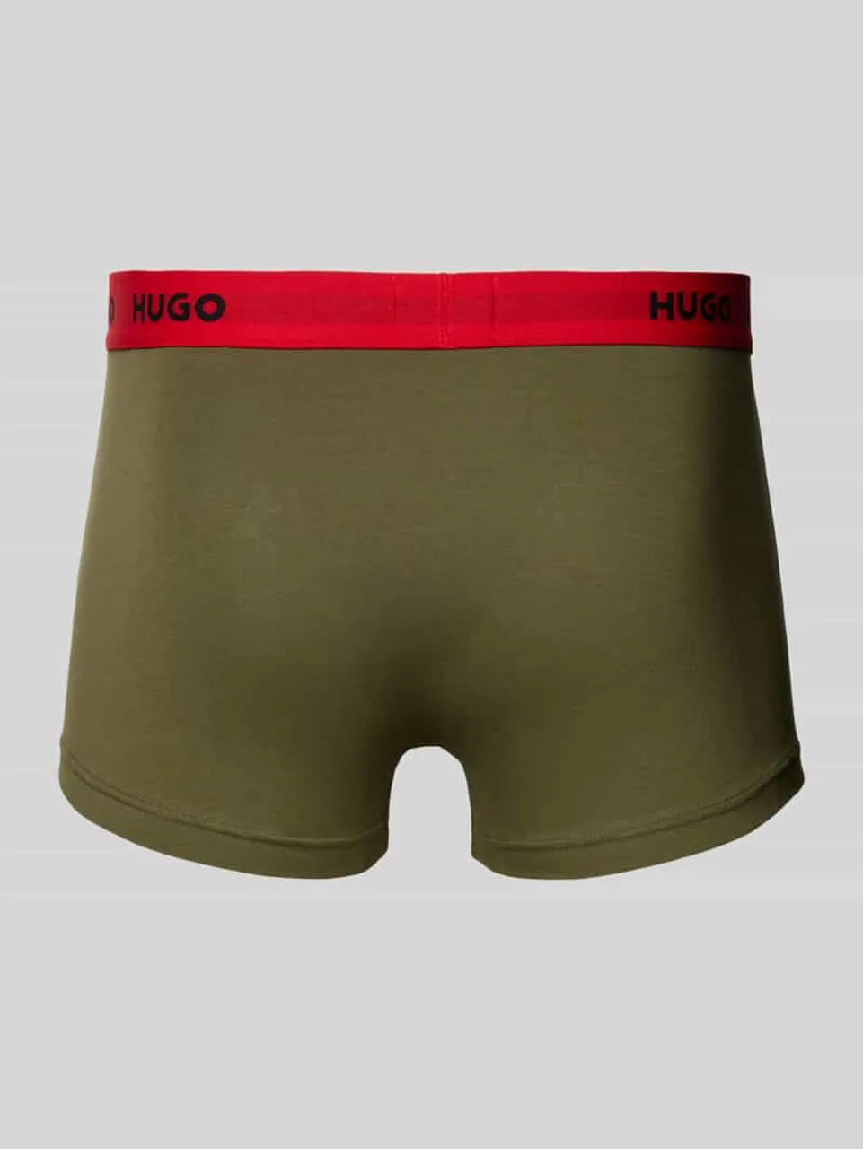 HUGO Trunks mit elastischem Label-Bund im 3er-Pack in Khaki