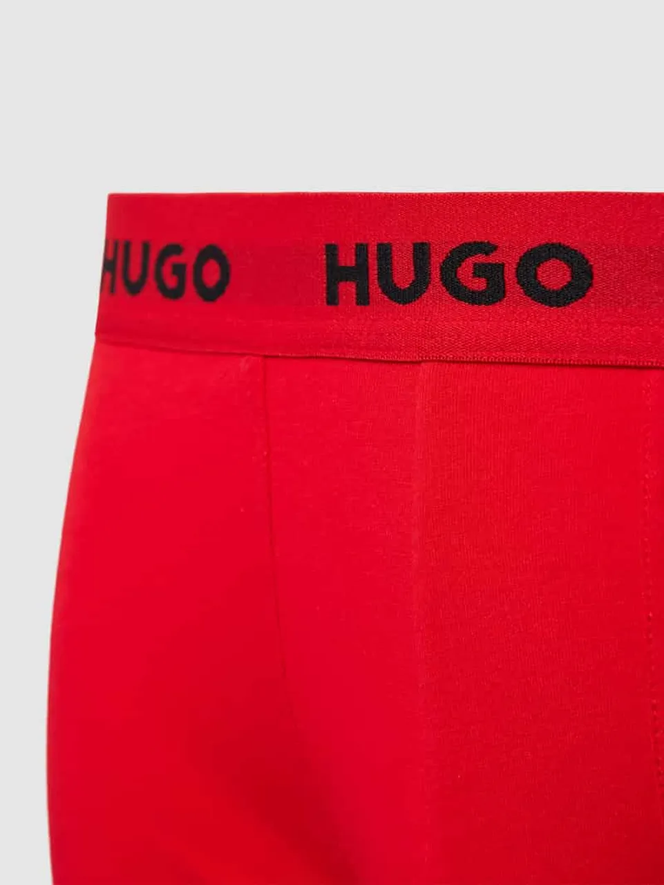 HUGO Trunks mit elastischem Logo-Bund im 3er-Pack in Rot