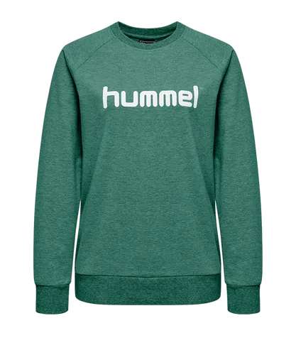 Hummel Cotton Logo Sweatshirt Damen Grün F6140