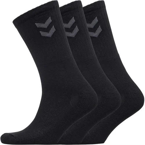 Hummel Drei Pack Crew Socken Schwarz