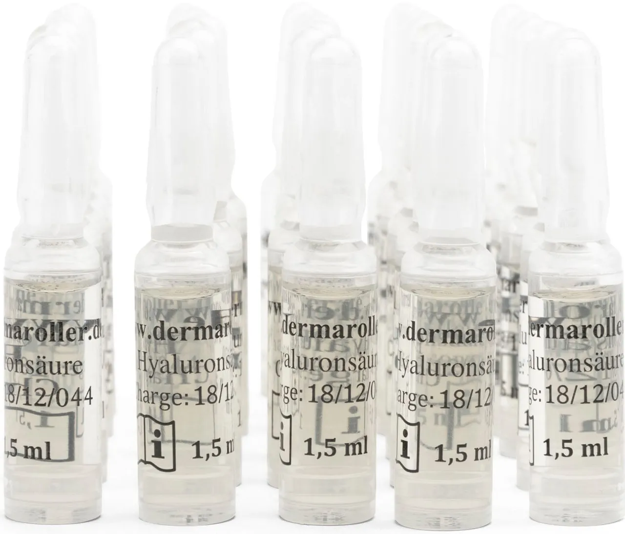 Hyaluron Serum DERMAROLLER Hautpflegemittel Gr. 45 ml, farblos (transparent) Serum 30 Stück á 1,5 ml