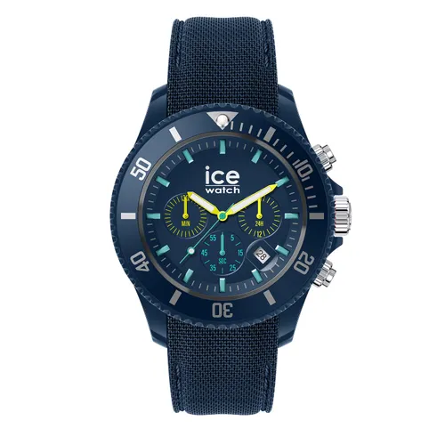 Ice-Watch - ICE chrono Blue lime - Blaue Herrenuhr mit