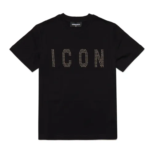 Icon Studs Logo Jersey T-Shirt Dsquared2