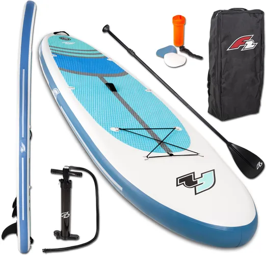 Inflatable SUP-Board F2 "F2 Cross" Wassersportboards Gr. 10.5 (320cm*83cm*15cm) 320 cm, blau (blau, weiß) Stand Up Paddle