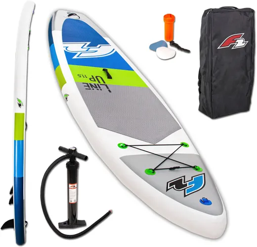 Inflatable SUP-Board F2 "F2 Line Up SMO blue" Wassersportboards Gr. 10,5 320 cm, blau Stand Up Paddle