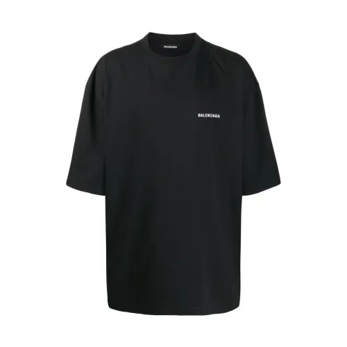 intage Jersey Schwarzes T-Shirt Balenciaga