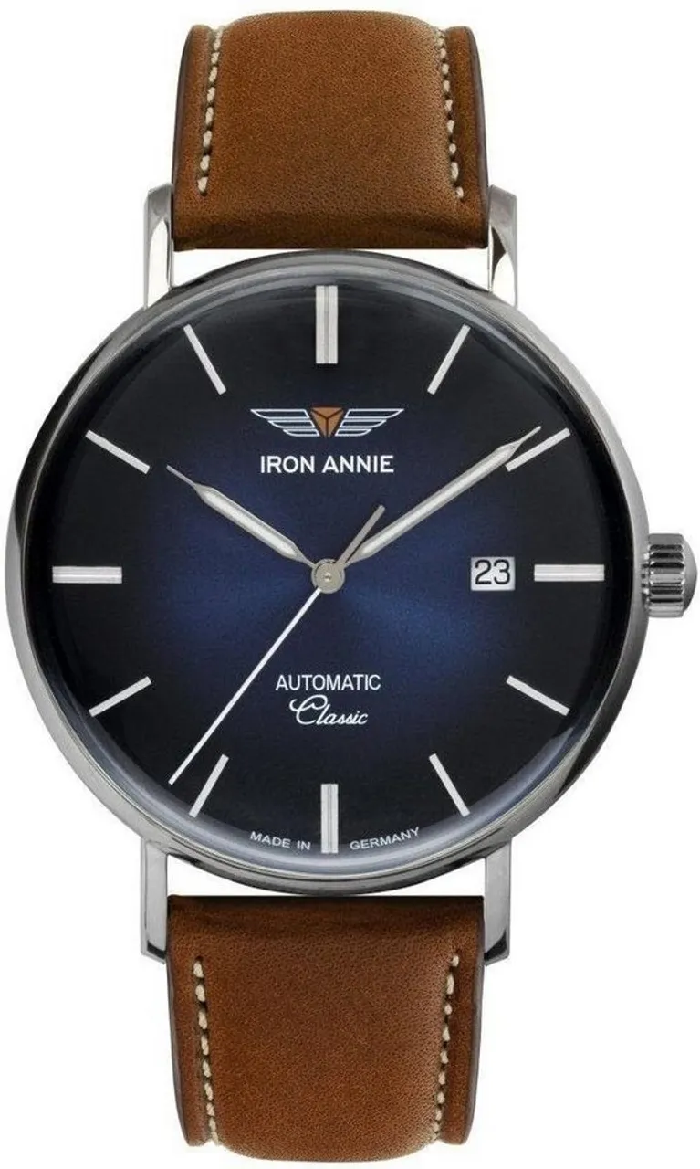 IRON ANNIE Automatikuhr Classic, 5958-3, Armbanduhr, Herrenuhr, Datum, Made in Germany