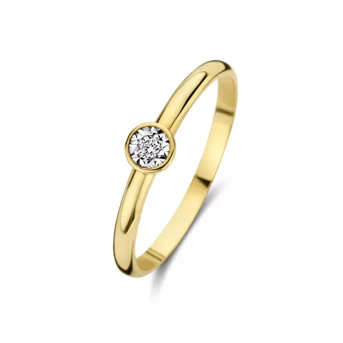Isabel Bernard Ring - Isabel Bernard De La Paix Inaya 585er Golden Ring - Gr. 58 - in Gold - für Damen
