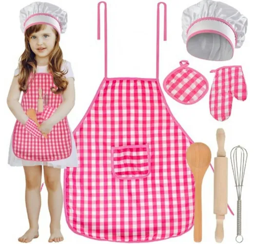 ISO TRADE Business-Kostüm Kochset für Kinder, Koch für Kinder Chef Rolle Spielen Kostüm