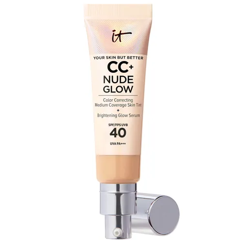 IT Cosmetics CC+ and Nude Glow Lightweight Foundation and Glow Serum with SPF40 32ml (Various Shades) - Medium Tan