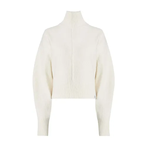 Ivory Pullover mit elegantem hohem Kragen und weiten Ärmeln Calvin Klein