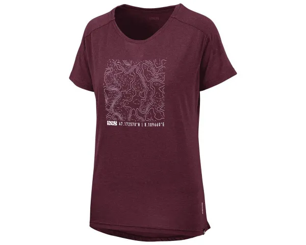 IXS T-Shirt T-Shirts iXS Flow Women Tech Tee Contour raisin 44 - XXL (1-tlg)
