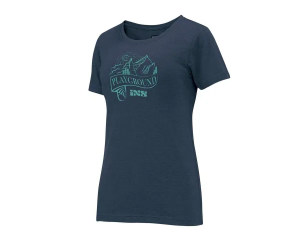 IXS T-Shirt T-Shirts iXS Ridge Damen T-Shirt - Blau 34- (1-tlg)