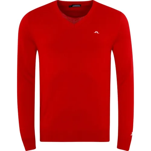 J. LINDEBERG Pullover Lymann Knitted rot