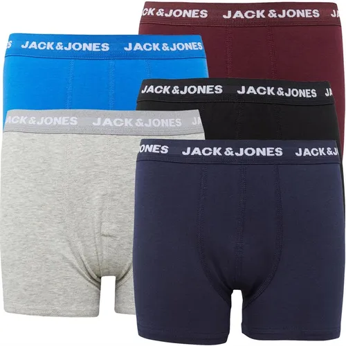 JACK AND JONES Jungen Base Five Pack Boxershorts Mehrfarbig