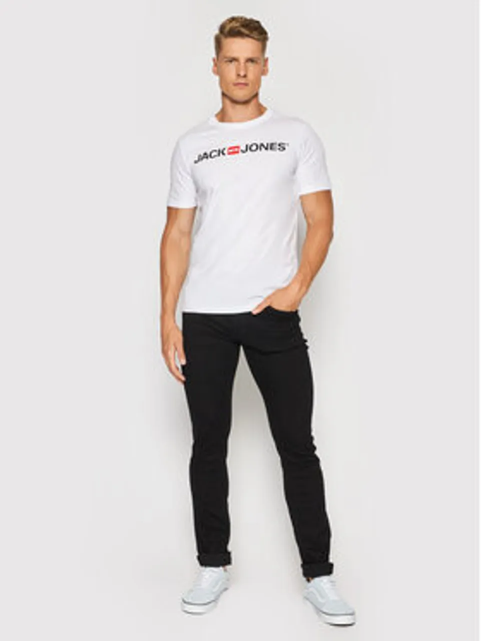 Jack&Jones 3er-Set T-Shirts Corp Logo 12191330 Bunt Slim Fit